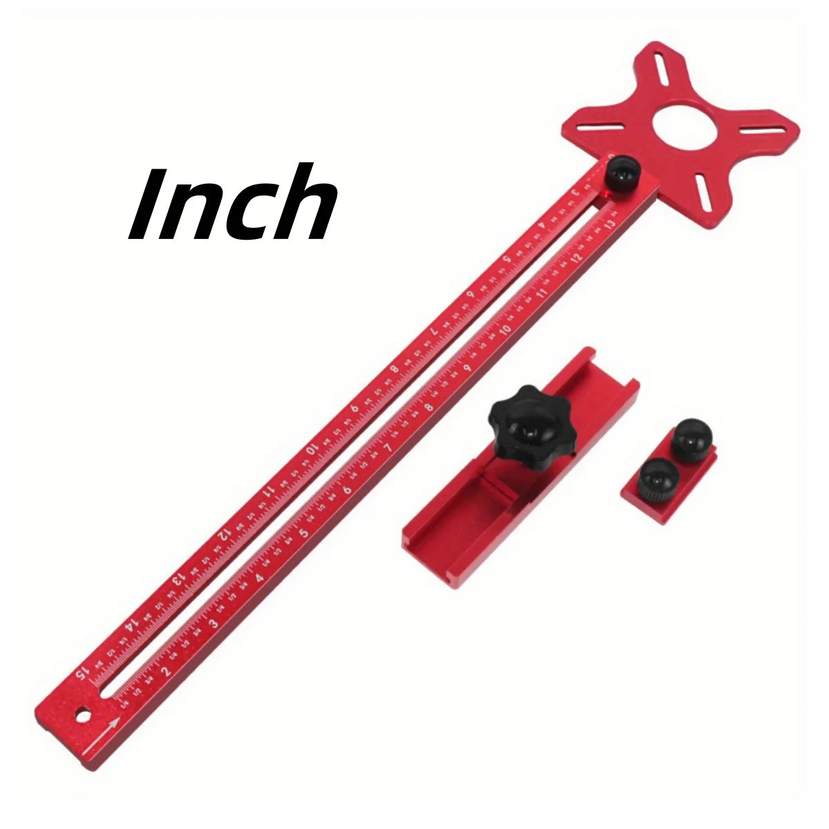 4-in-1 Cabinet Hardware Jig & Router Guide – MM/Inch Circle Cutting Bracket