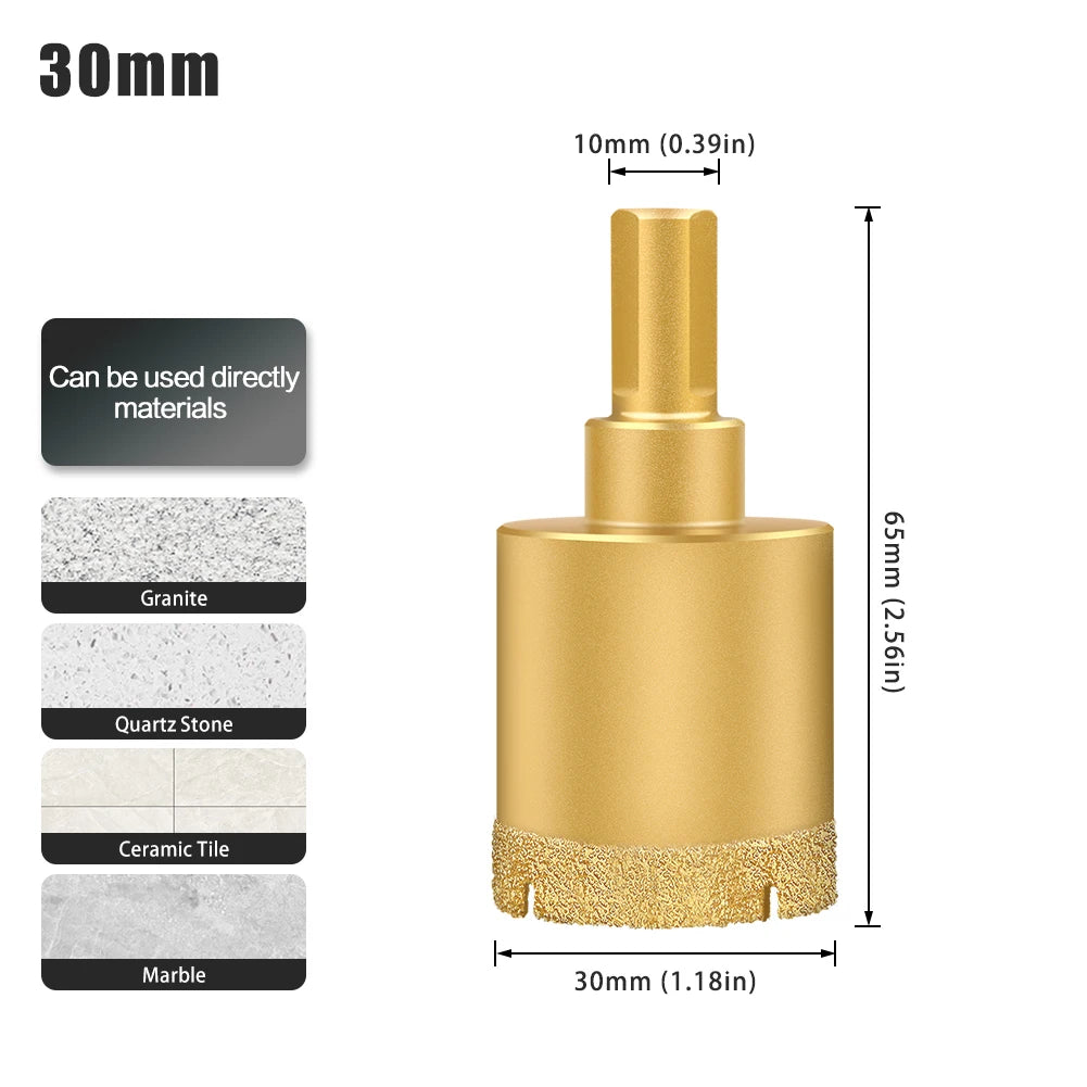 Diamond hole saw drill bit for tile, glass and marble - image 11 of 42