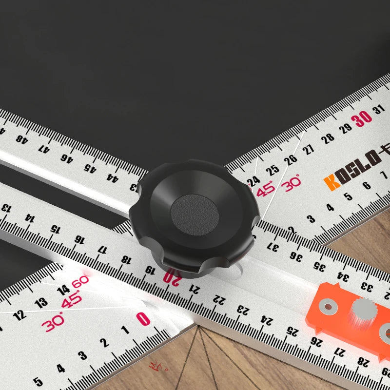 2-in-1 T-Shaped Punching Ruler – Aluminum Alloy Marking & Angle Tool