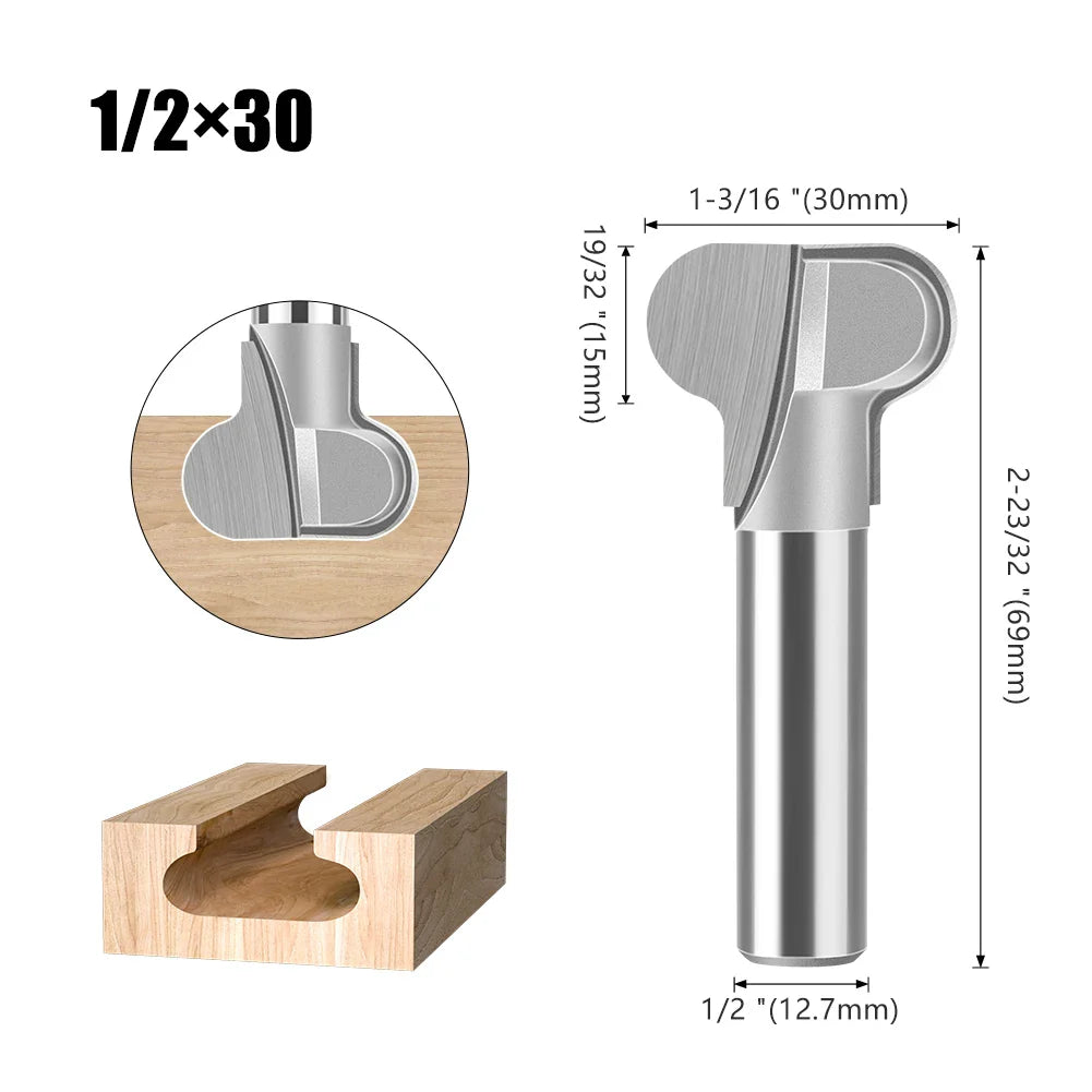 Pull Handle Router Bit for recessed cabinet and drawer pulls