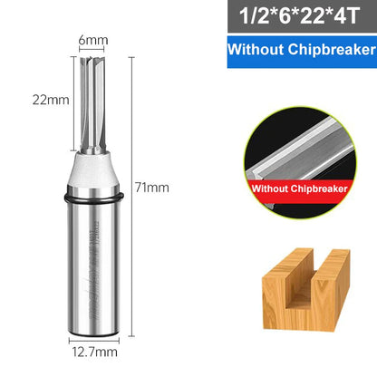 Tideway 4-Flute TCT Straight Router Bit – CNC Carbide Milling Cutter