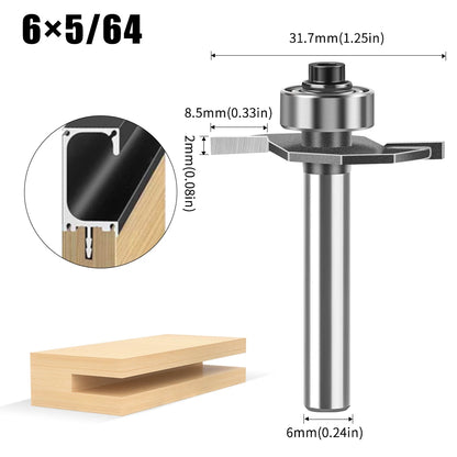 Ball T-slot router bit with 6mm and 12mm shank - image 13 of 24
