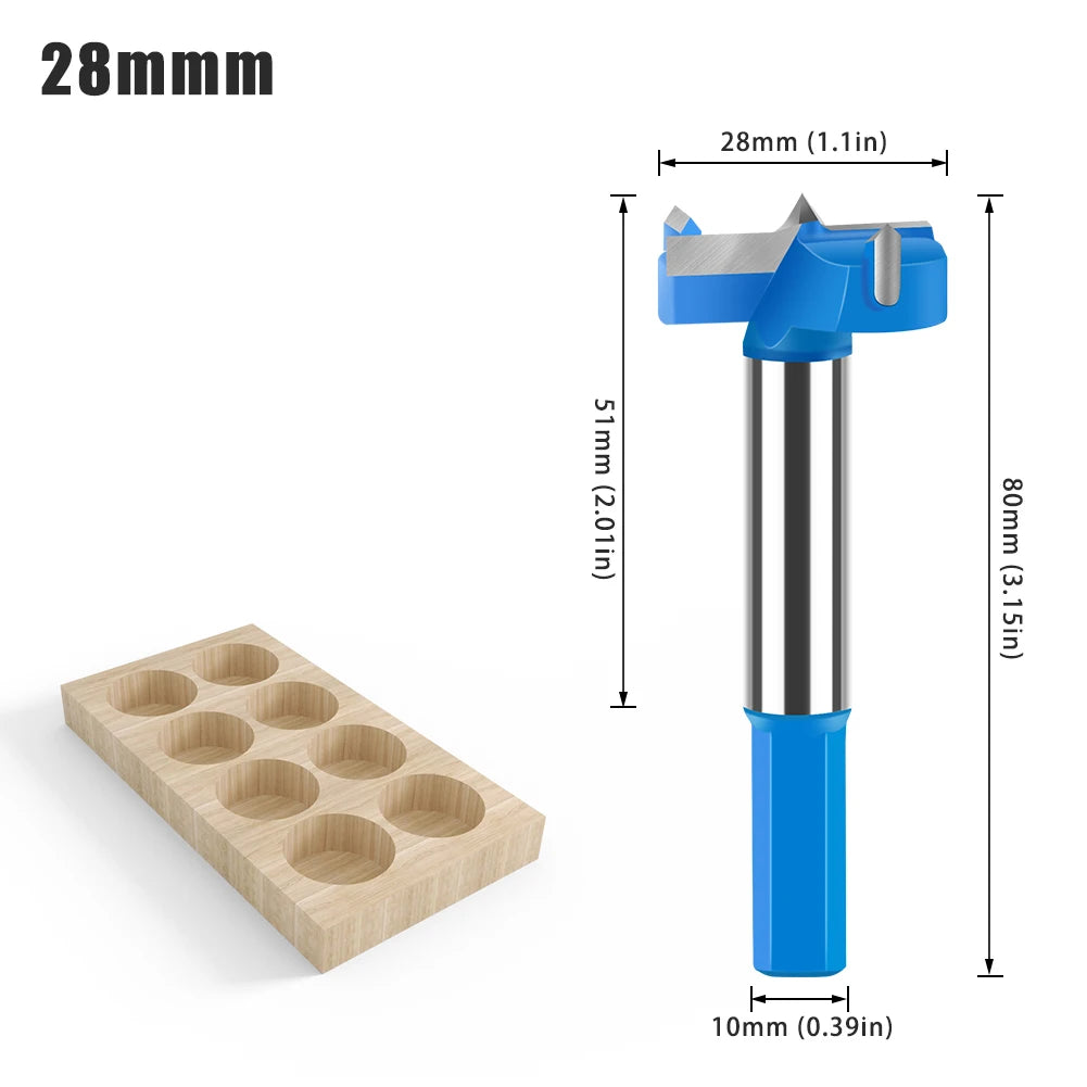 Hex Shank Hinge Boring Drill Bit - 16-50mm Core Drill Bit