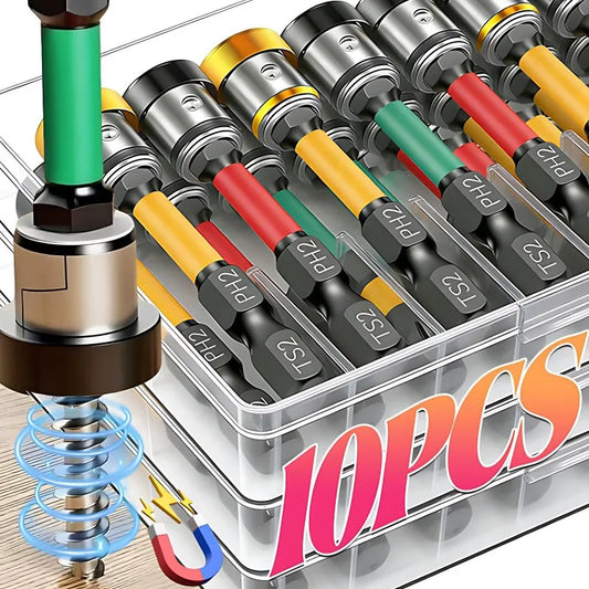 Magnetic Locating Screwdriver Bit – PH2 Chrome Vanadium Steel, Hex Shank