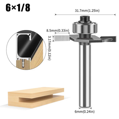 Ball T-slot router bit with 6mm and 12mm shank - image 18 of 24