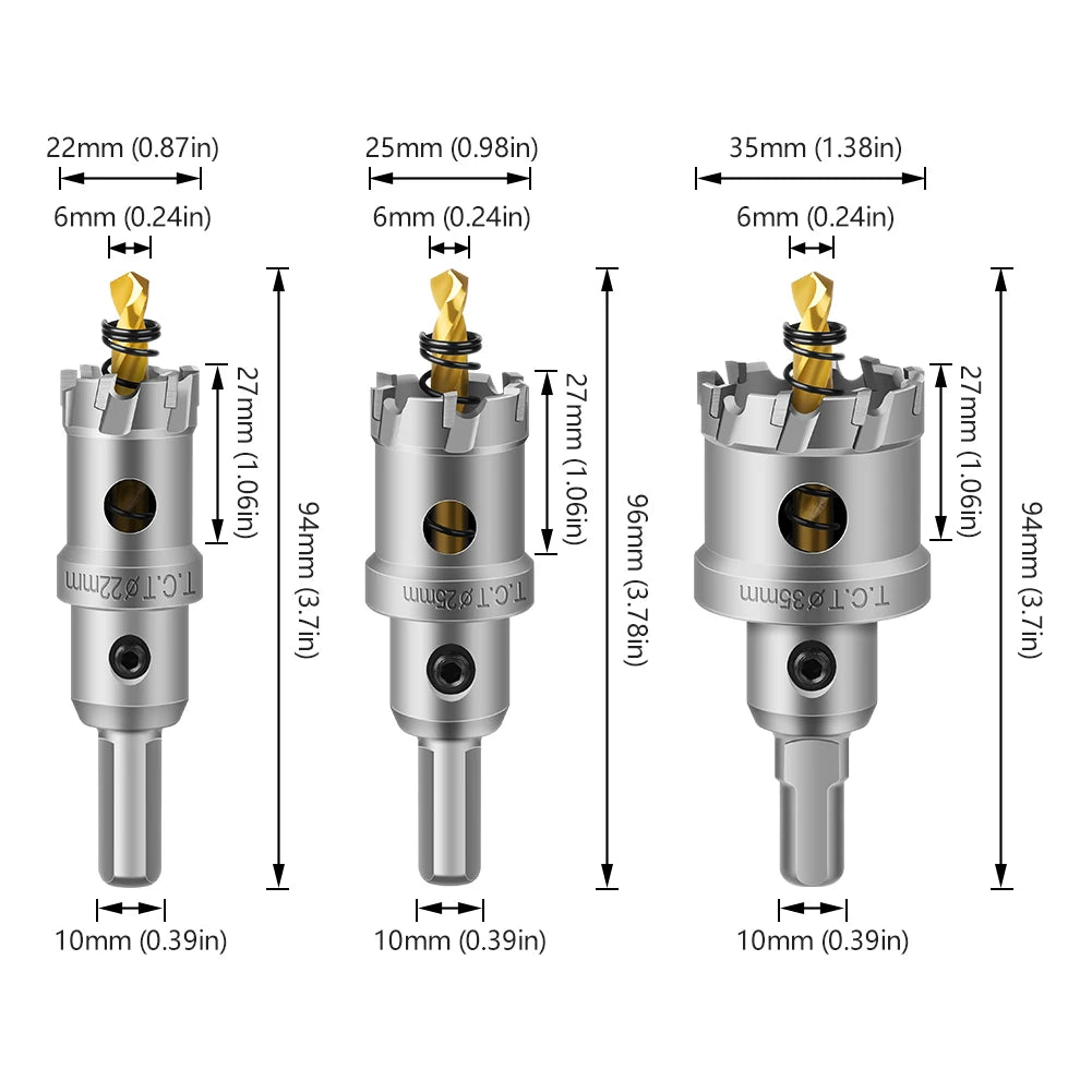 Compact hole saw set - view 2