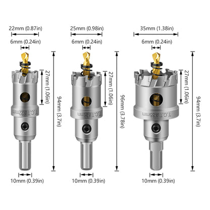 Compact hole saw set - view 2