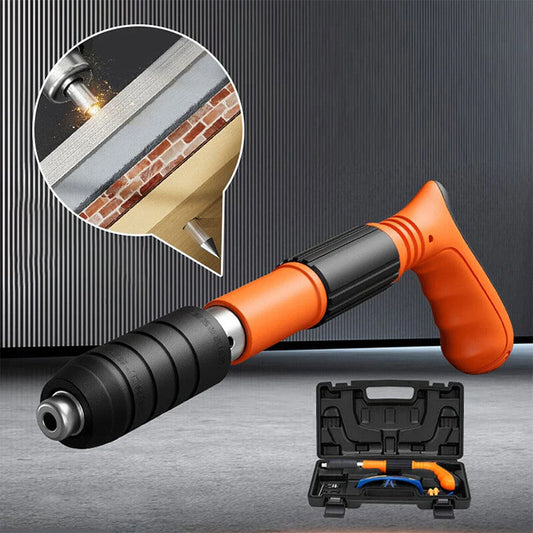 Manual Nail Gun with 100 Nails - Low-Noise, Wall Fastening