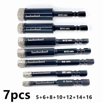 Diamond Drill Bit Hole Saw – 5-16mm Hex Shank, Dry Tile Drilling