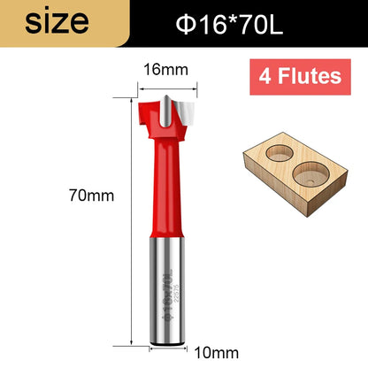 Gang Drill Bit for Wood - 10mm Shank, 70mm Long, Left & Right Rotation