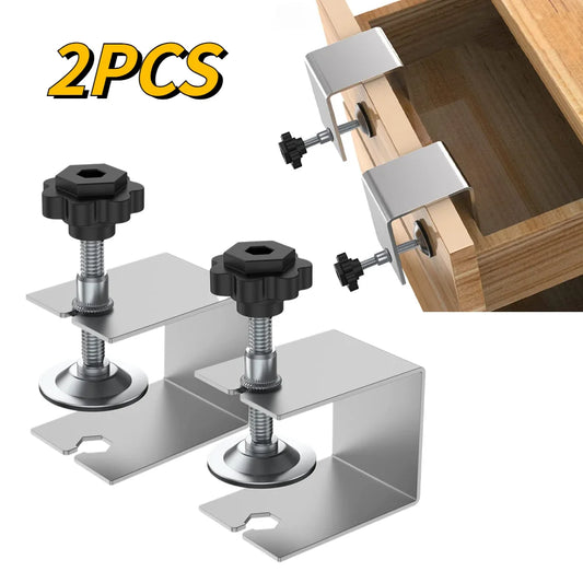 2-Piece Drawer Front Installation Clamps – Steel Cabinet Jig Set