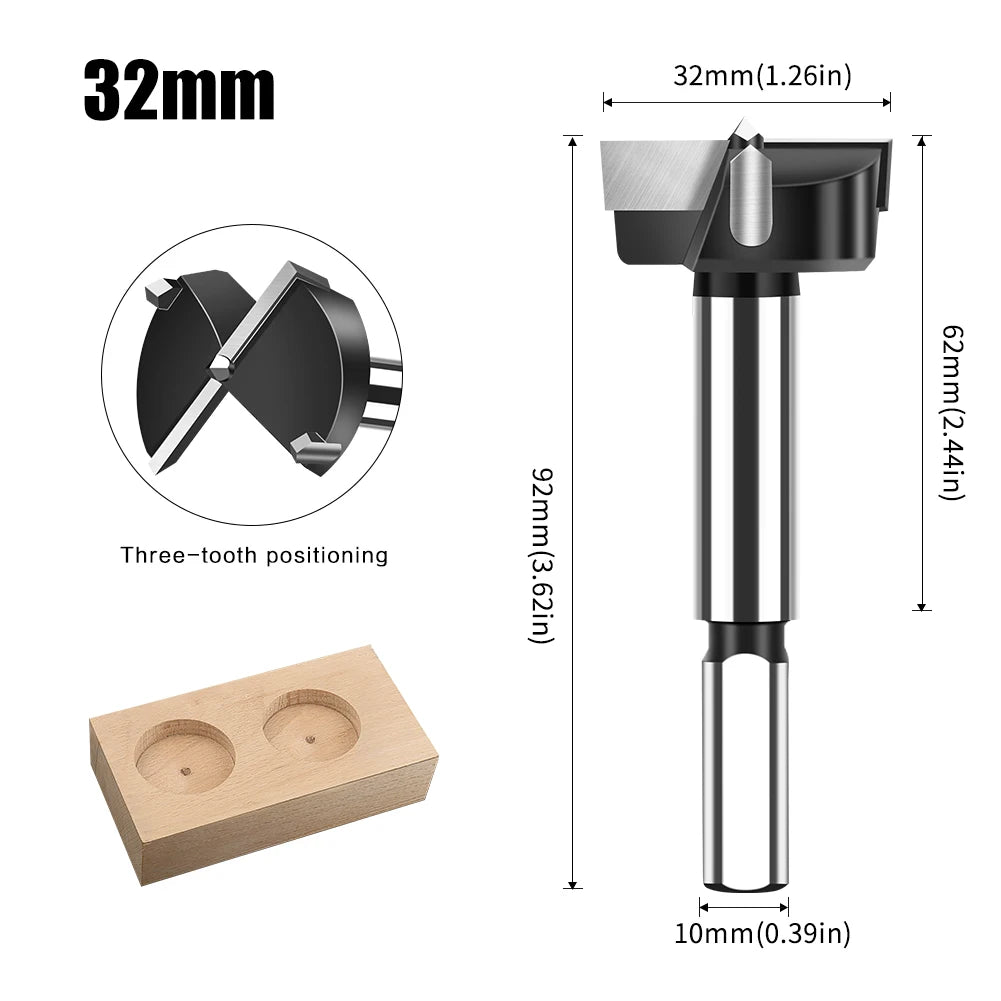 12-60mm tungsten carbide Forstner hinge boring bit - image 8 of 34