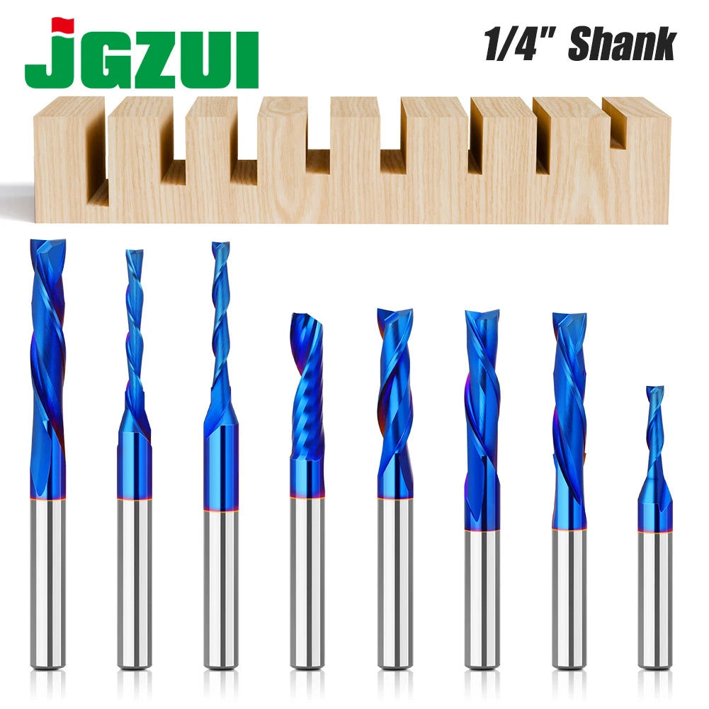 1/4in shank up-cut and down-cut carbide router bit - image 1 of 15