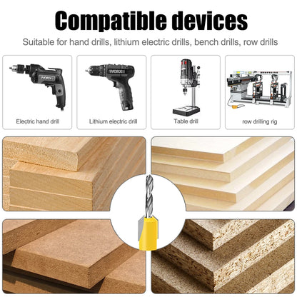 Woodworking Countersink Drill Bit – 8mm/12mm Alloy Step Drill