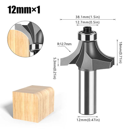 12mm shank round over router bit with bearing - image 16 of 27