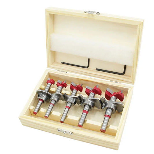 5-Piece Forstner Bit Set for Cabinet Hinges