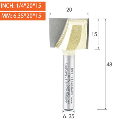 Router bit Teflon coating close-up