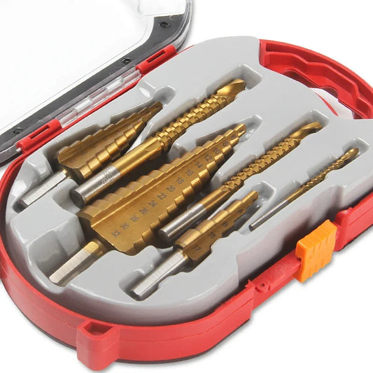 6-Piece Titanium-Coated Metal Drill Bit Set