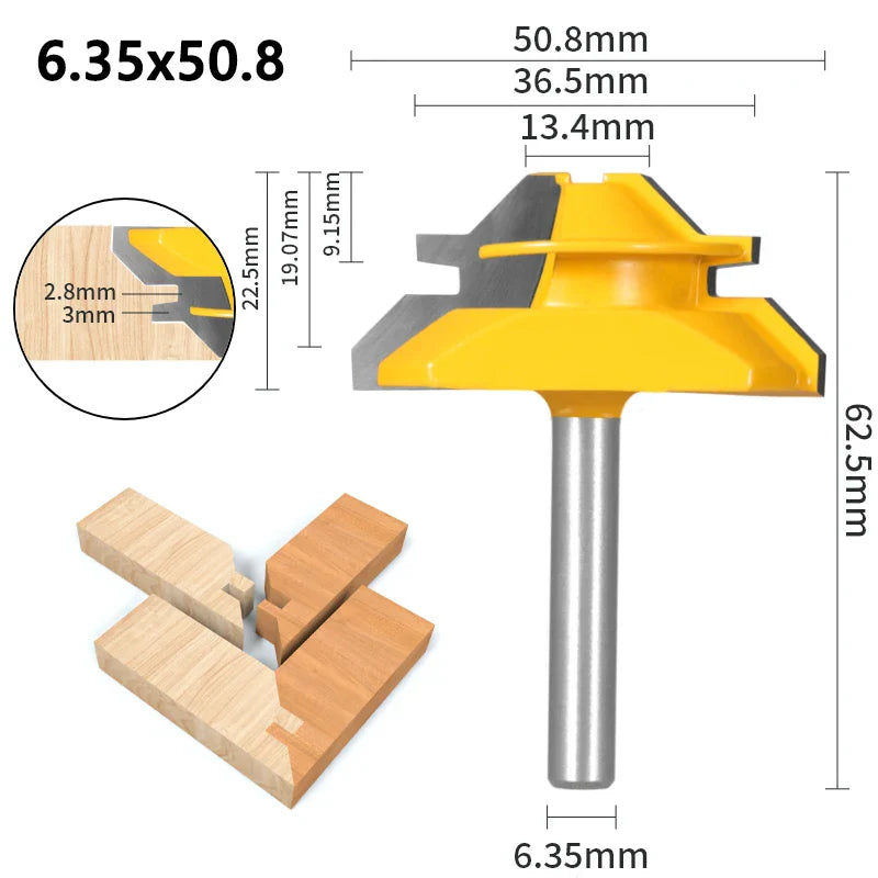 45-Degree Miter Router Bit - Precision Joinery