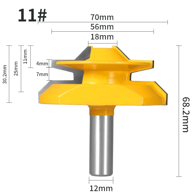 45° Lock Miter Router Bit