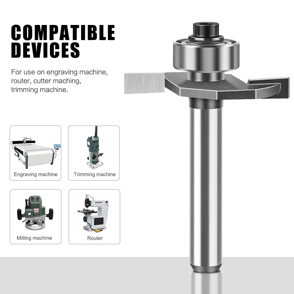Ball T-slot router bit with 6mm and 12mm shank - image 4 of 24