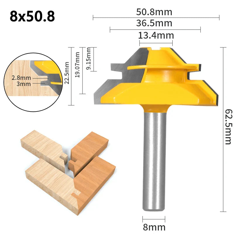 45-Degree Miter Router Bit - Precision Joinery