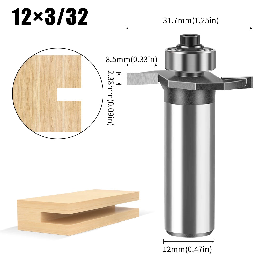 Ball T-slot router bit with 6mm and 12mm shank - image 7 of 24