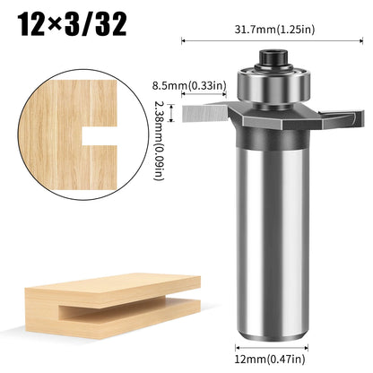 Ball T-slot router bit with 6mm and 12mm shank - image 7 of 24