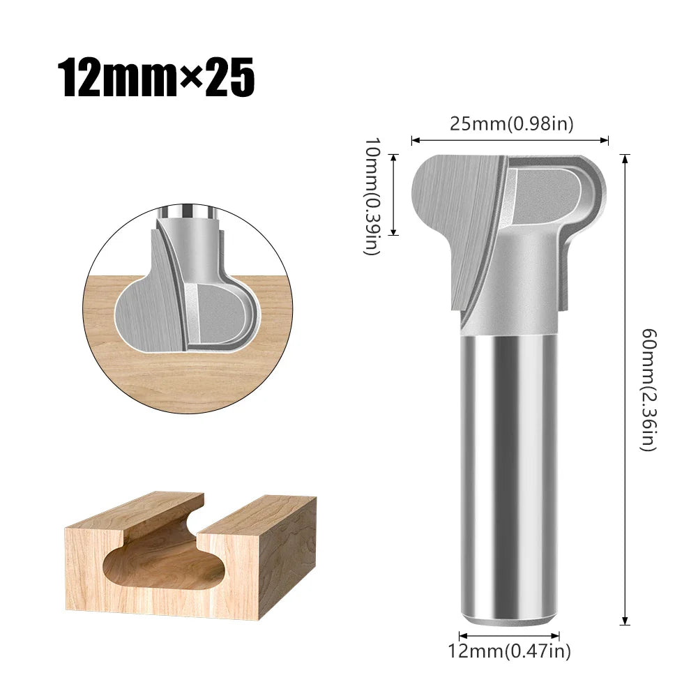 Pull Handle Router Bit for recessed cabinet and drawer pulls
