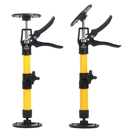 Labor-saving jack support rod for drywall and door lift