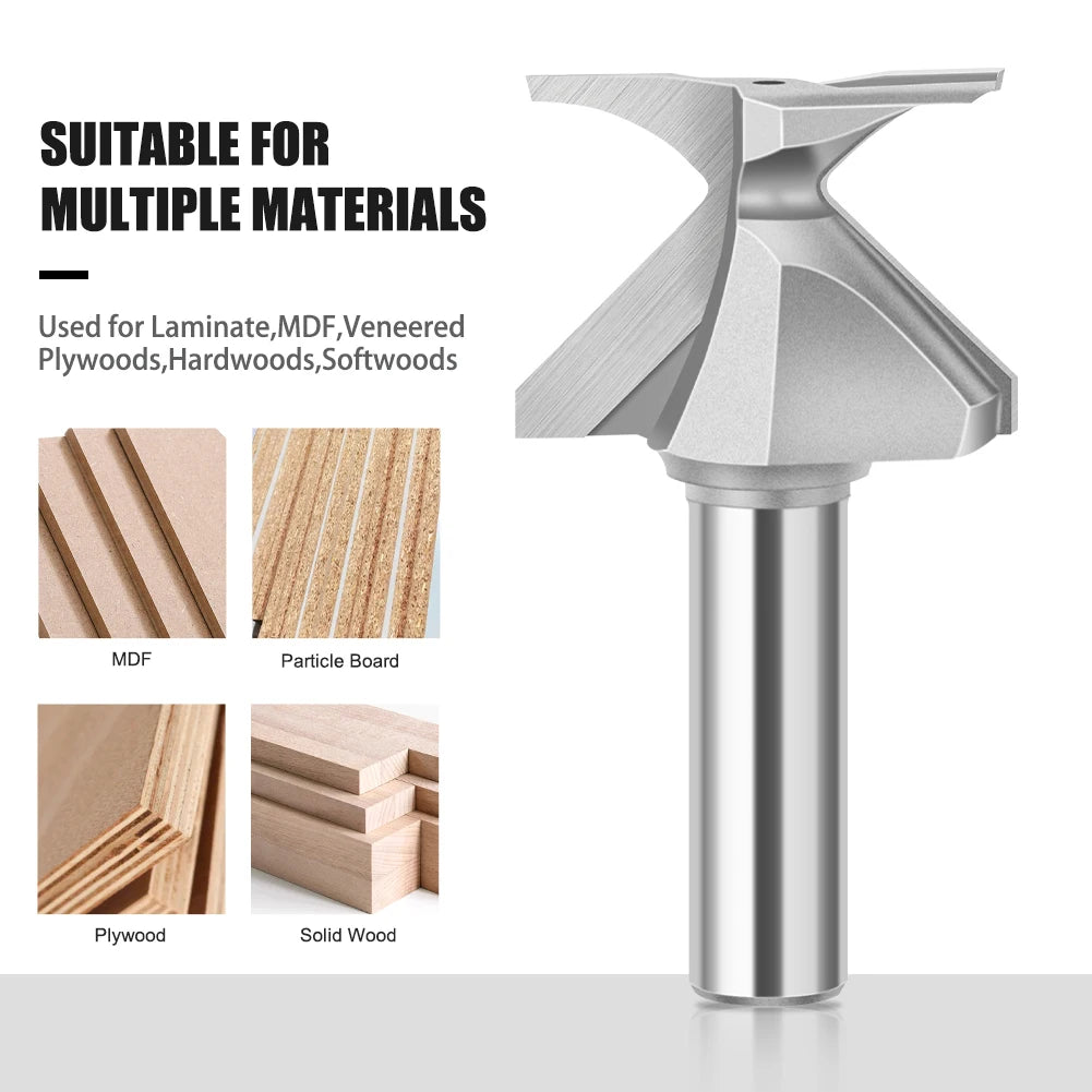 Arc bending router bit radius profile detail