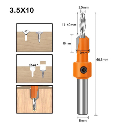 HSS Countersink Bit for Wood - 2.8-4mm, Single & 5-Piece Sets