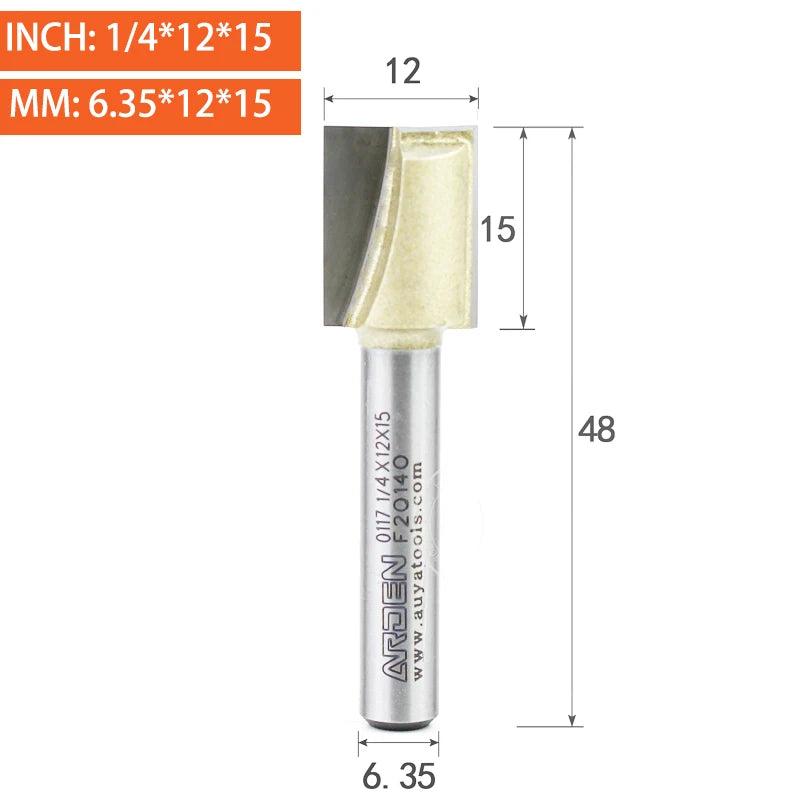 Flat Bottom Cleaning Router Bit - Carbide Slotting End Mill