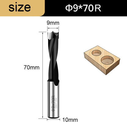 Gang Drill Bit for Wood - 10mm Shank, 70mm Long, Left & Right Rotation
