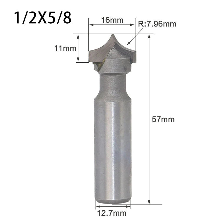 Straight flat bottom router bit with 6mm, 1/4in, 12mm and 1/2in shank - image 13 of 25