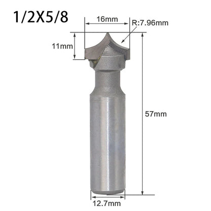 Straight flat bottom router bit with 6mm, 1/4in, 12mm and 1/2in shank - image 13 of 25
