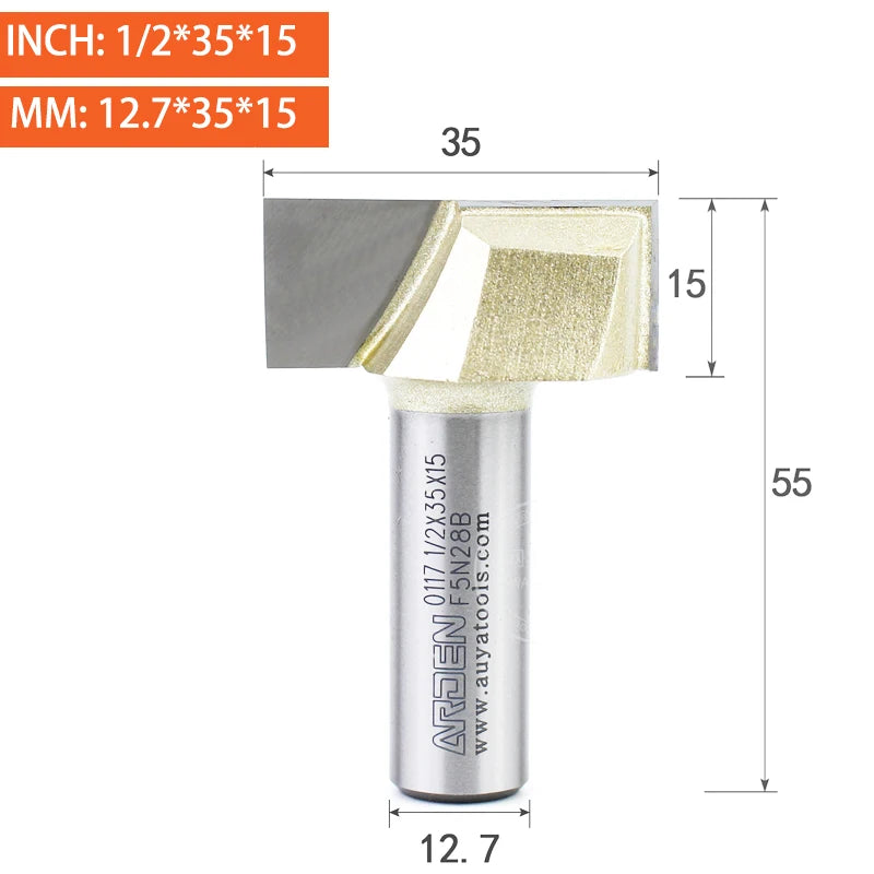 Flat Bottom Cleaning Router Bit - Carbide Slotting End Mill