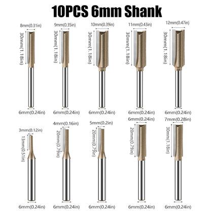 6mm shank straight router bit - image 9 of 29