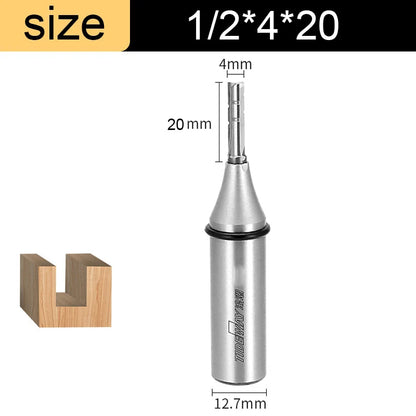 1/2in Shank 3-Flute Straight Router Bit - TCT Trimming & Slotting End Mill