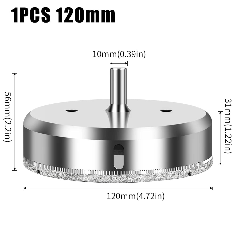 Large electroplated diamond hole saw for tile, glass and marble - image 27 of 33