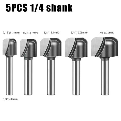 Round bottom double arc router bit with 6mm, 1/4in and 12mm shank - image 15 of 25