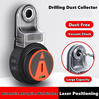 2-in-1 drill dust collector and laser level, 360 degree rotatable