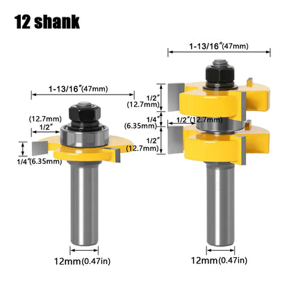 Large stock tongue and groove router bit set - image 9 of 9
