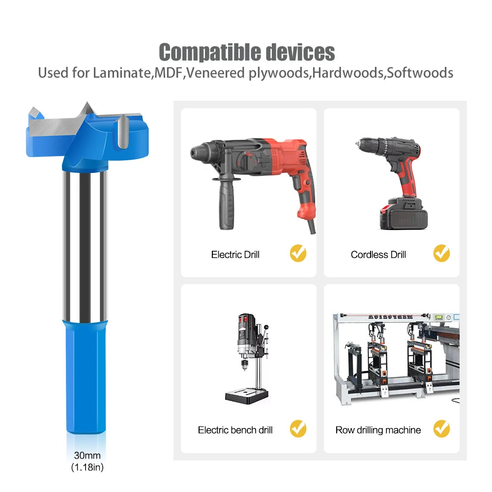 Hinge boring drill bit - view 2