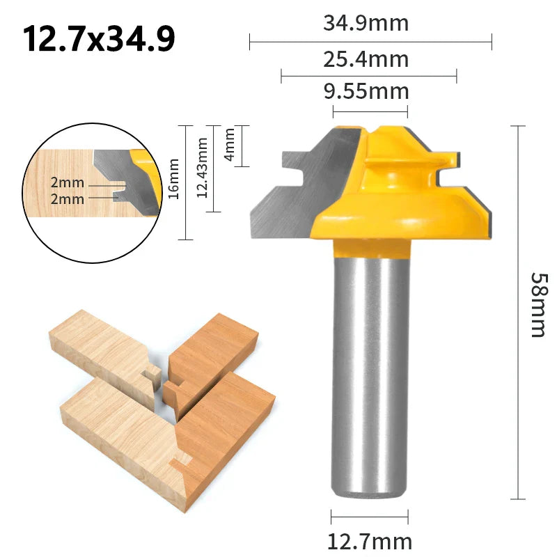 45-Degree Miter Router Bit - Precision Joinery