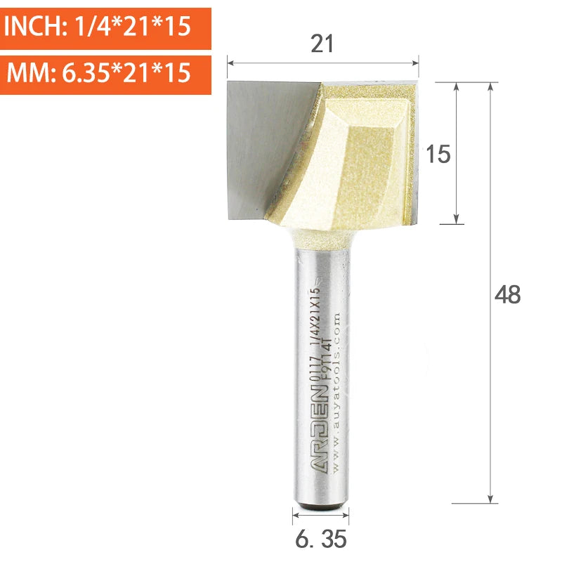 Flat Bottom Cleaning Router Bit - Carbide Slotting End Mill