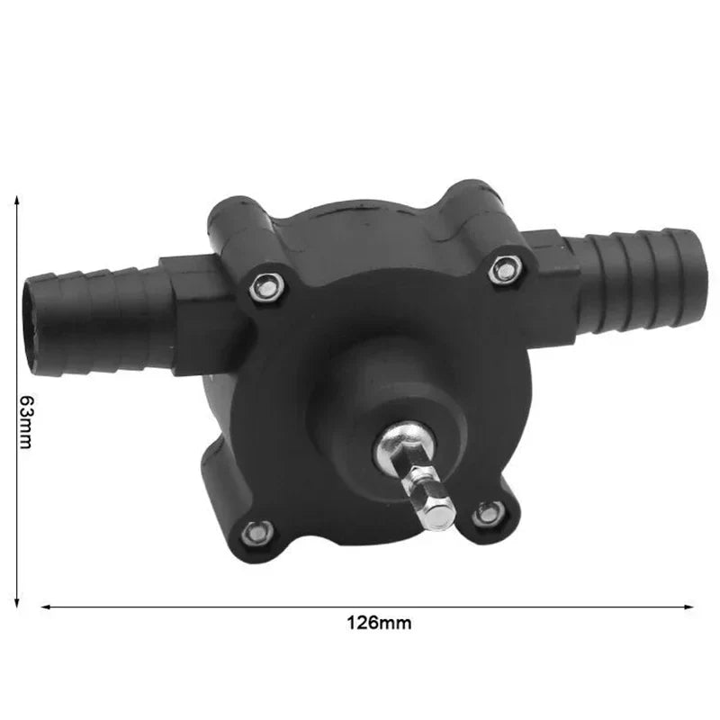 Portable Self-Priming Pump - Drill Powered, Water/Oil Transfer