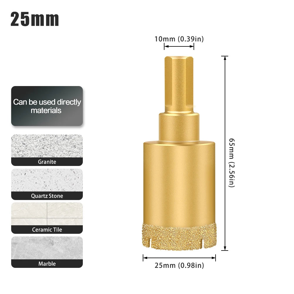 Diamond hole saw drill bit for tile, glass and marble - image 29 of 42