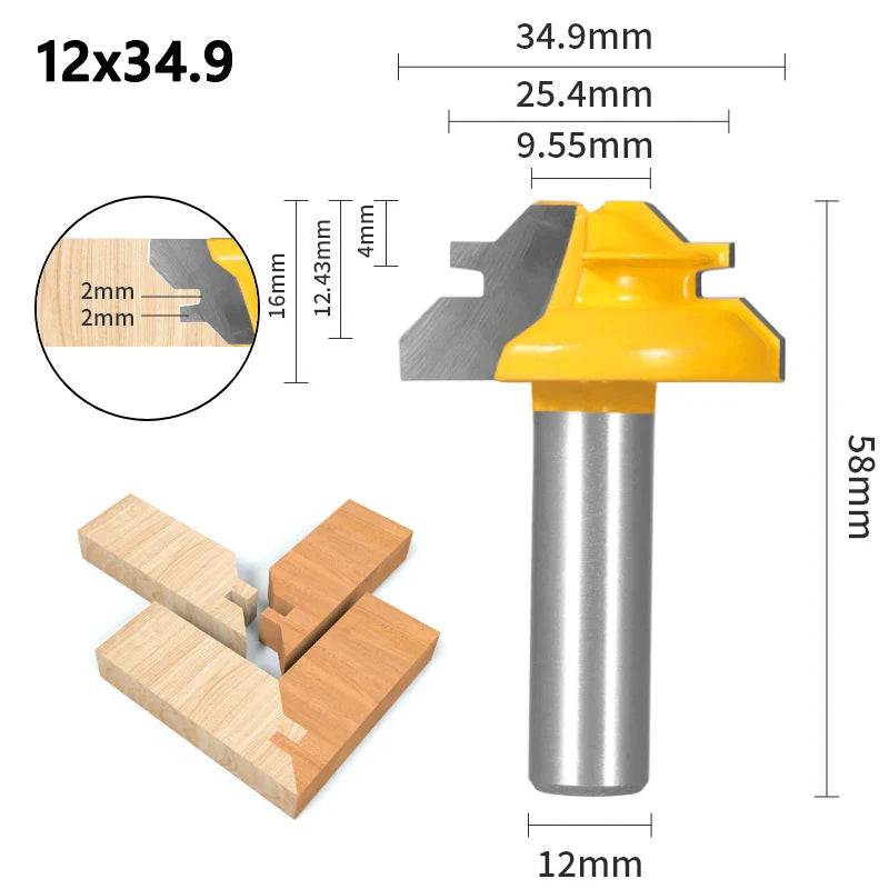 45-Degree Miter Router Bit - Precision Joinery