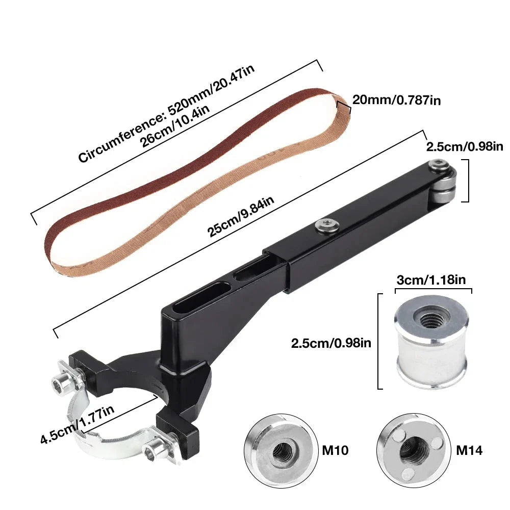 Angle Grinder to Belt Sander Adapter - M10/M14